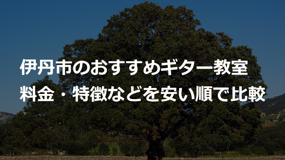 伊丹市のおすすめギター教室