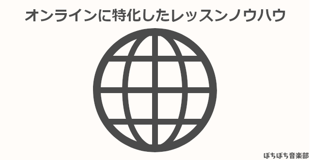オンラインに特化したレッスンノウハウを持っている