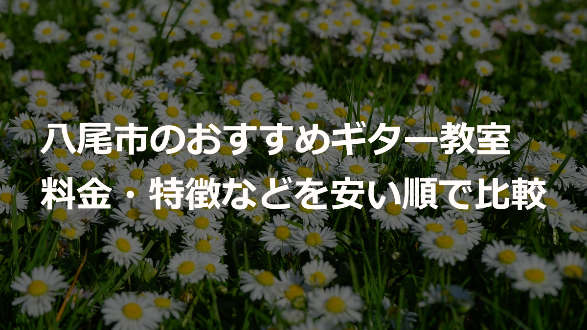 八尾市のおすすめギター教室