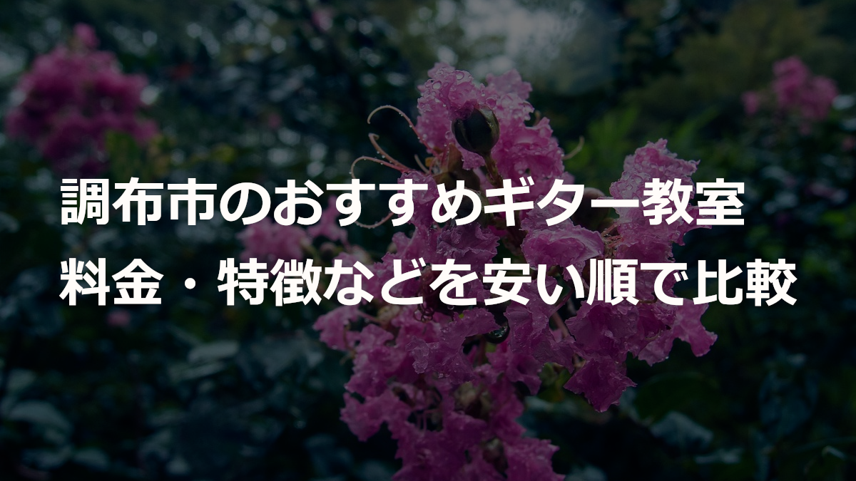 調布市のおすすめギター教室